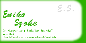 eniko szoke business card